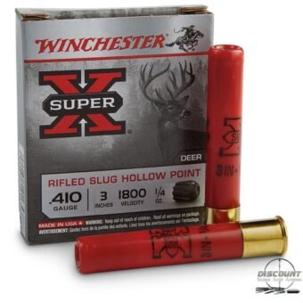 Winchester Super-X, 410 Gauge, 3", 1/4 oz. Rifled Slugs, 50 Rounds