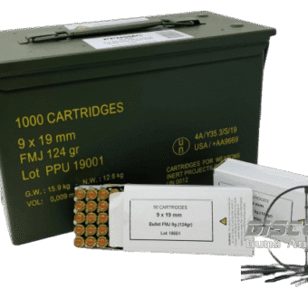 PRVI PPU 9X19MM NATO 124 GRAIN FMJ CAN 1000 ROUNDS
