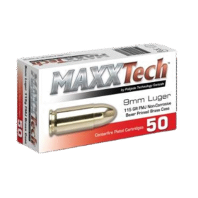 MAXXTECH 9MM AMMUNITION BOX BRASS CASING 500 Rds