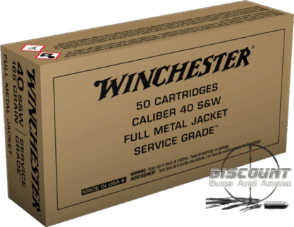 WINCHESTER 40 S&W 165 Grain AMMUNITION BRASS 500 ROUNDS