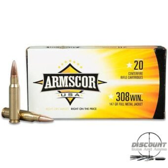 Armscor USA .308 Winchester Ammunition 500 Rounds FMJ 147 Grains