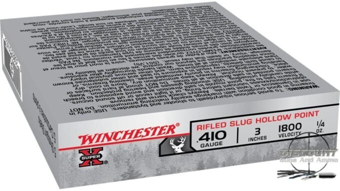 Winchester SUPER-X SHOTSHELL 410 Bore 1/4 oz 3" Centerfire Shotgun Slug Ammunition X413RS5, 500 Rounds - Image 2