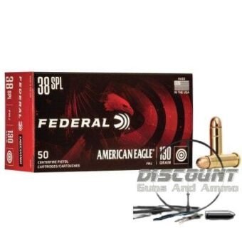 Federal American Eagle, .38 Special, FMJ, 130 Grain, 500 Rounds