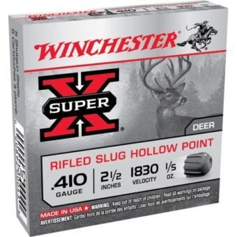 Winchester SUPER-X SHOTSHELL 410 Bore 1/5 oz 2.5" Centerfire Shotgun Slug Ammunition, 500 Rounds