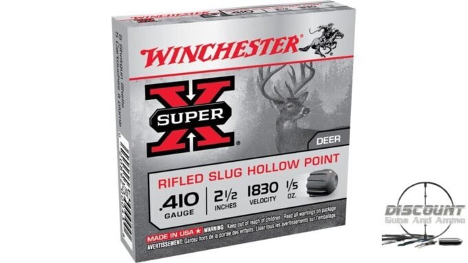 Winchester SUPER-X SHOTSHELL 410 Bore 1/5 oz 2.5" Centerfire Shotgun Slug Ammunition, 500 Rounds