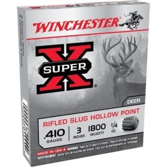 Winchester SUPER-X SHOTSHELL 410 Bore 1/4 oz 3" Centerfire Shotgun Slug Ammunition X413RS5, 500 Rounds
