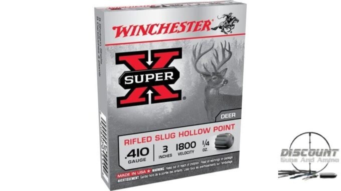 Winchester SUPER-X SHOTSHELL 410 Bore 1/4 oz 3" Centerfire Shotgun Slug Ammunition X413RS5, 500 Rounds