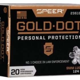 SPEER GOLD-DOT 9MM LUGER 124 Grain 500 Rds