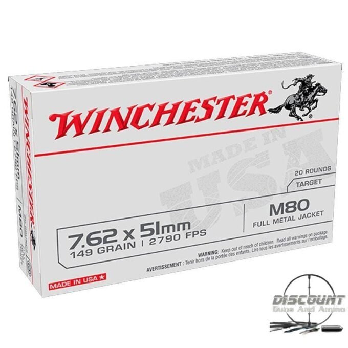 Winchester Lake City M80 7.62x51mm NATO Ammunition 500 ROUNDS