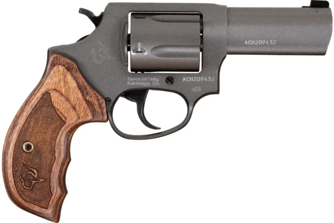 TAURUS DEFENDER 605 357 Mag / 38 Spl +P Tungsten Cerakote Altamont Grip