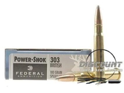 Federal Premium Power Shock .303 British 150 grain Jacketed Soft Point 500 rounds