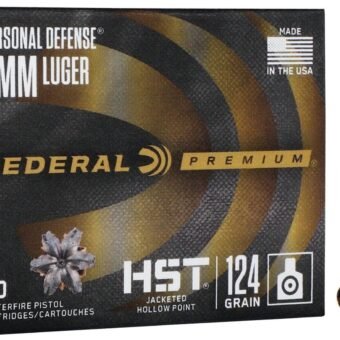 9MM 124GR Federal Premium Tactical HST JHP P9HST1 200 Rounds