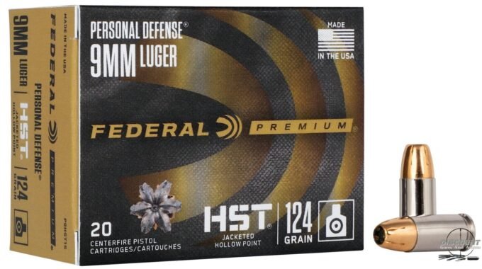 9MM 124GR Federal Premium Tactical HST JHP P9HST1 200 Rounds