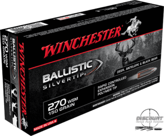Winchester 270 WSM 150 Grain Ballistic Silvertip 100 RDS