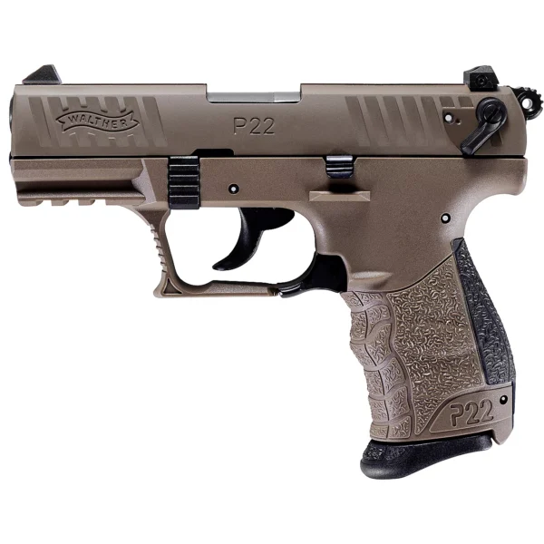 Walther P22Q Military FDE 22 LR Rimfire Pistol