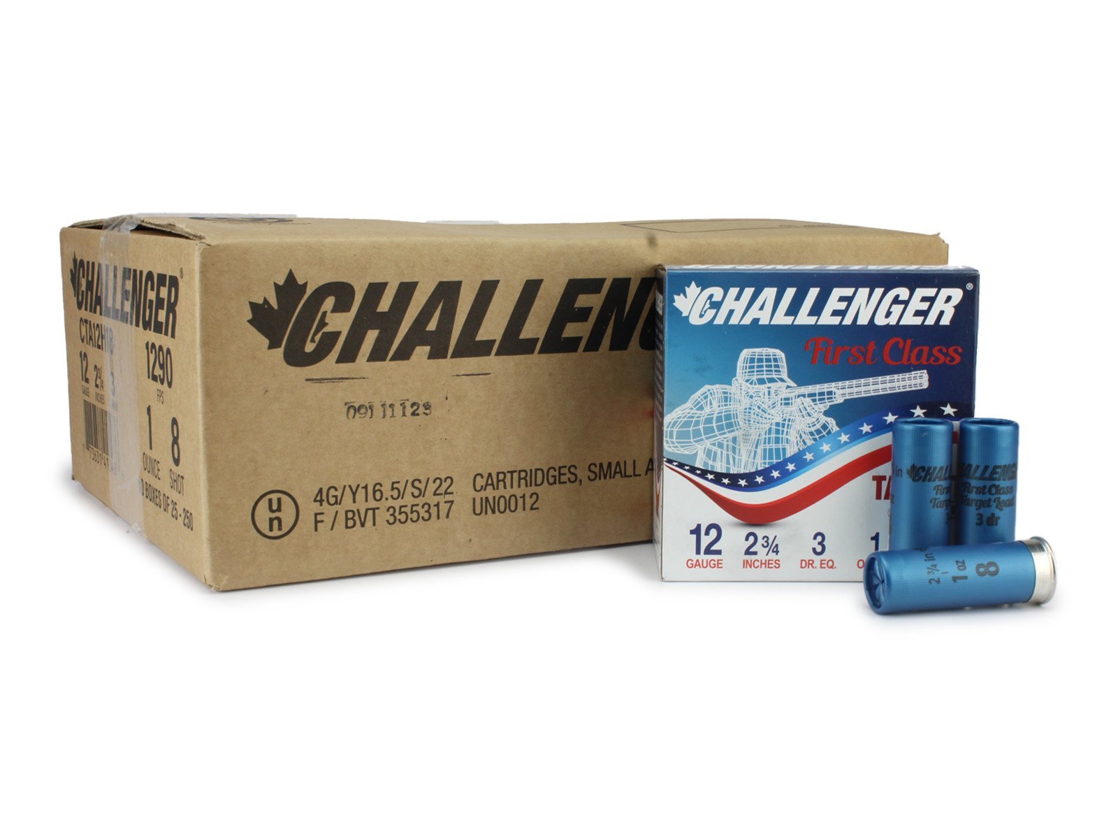 challenger-1st-class-target-load-12-gauge-2-3/4″-ammo-250pc-case-$80.09