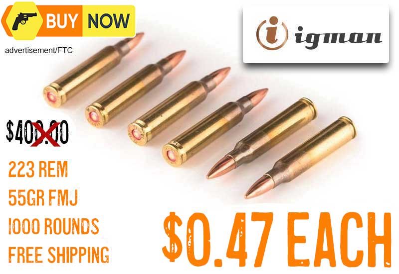 igman-223rem-fmj-55grn,-1000-rnds-ammunition-$0.47ea-free-s&h-options