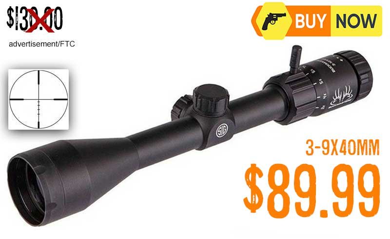 optics-deals:-sig-sauer-buckmasters-bdc-3-9x40mm-sfp-riflescope-$89.99