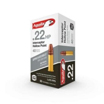 Aguila Interceptor 22LR 40gr CPHP Ammunition