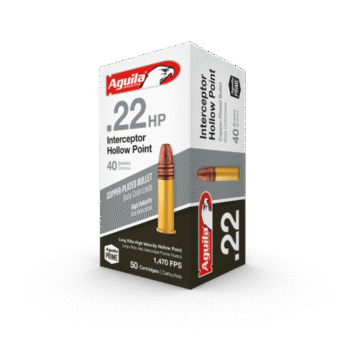 Aguila Interceptor 22LR 40gr CPHP Ammunition - *500RDS*