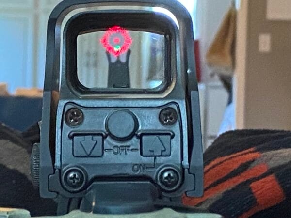 sight picture for boresighting for a 50/200 yard zero