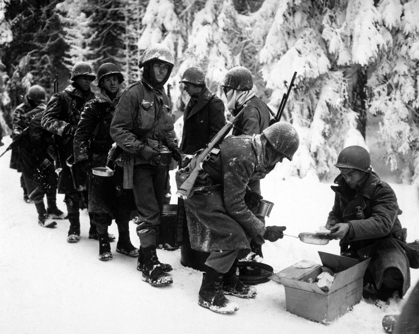 87th Infantry Division in winter gear January 1945 Battle of the Bulge