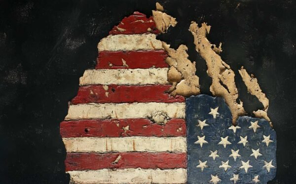 American Flag in Distress IMG MidJourney