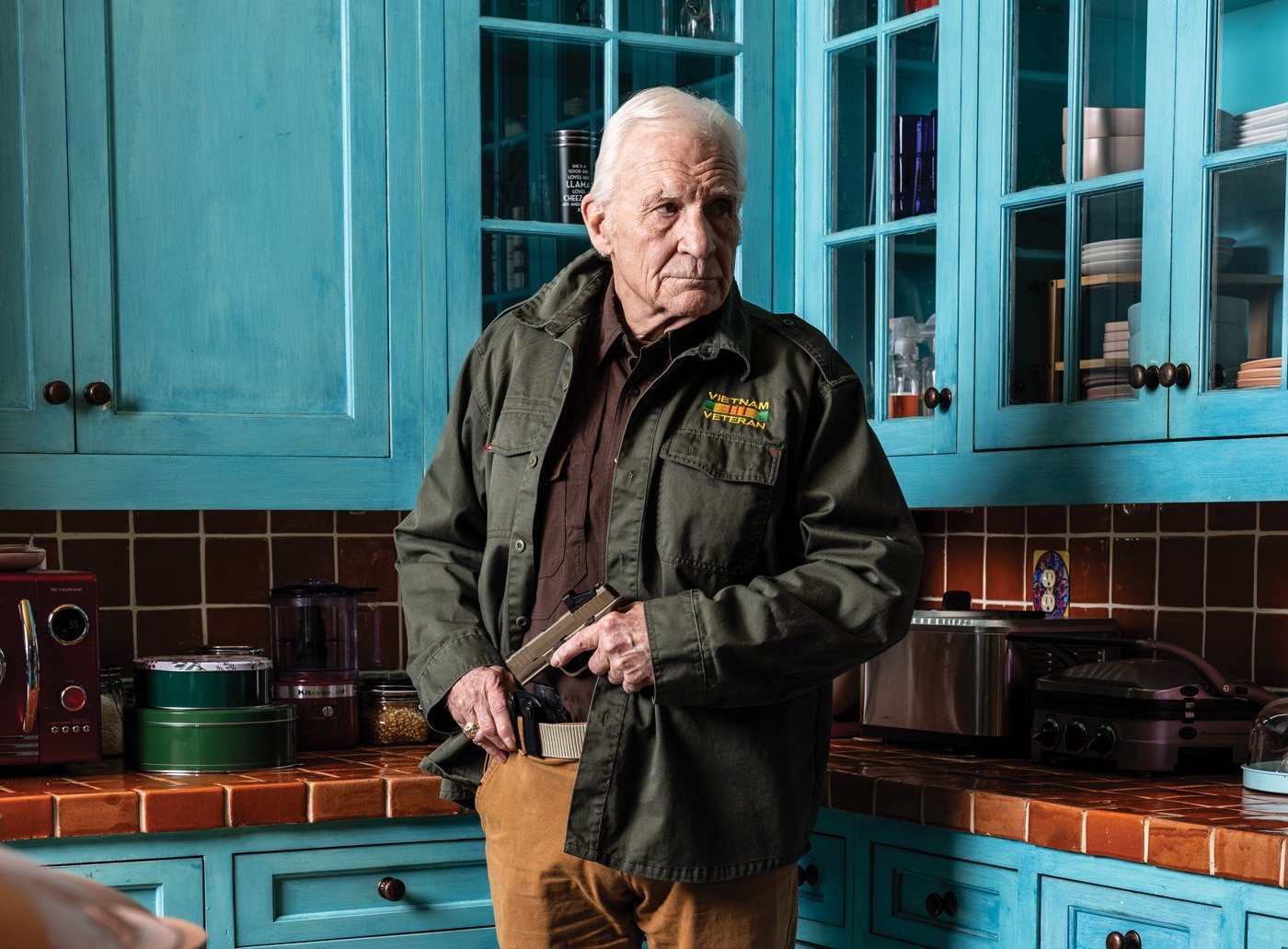 Dale Dye of The Armory Life carrying a Springfield Armory Hellcat Pro 9mm semi-automatic pistol