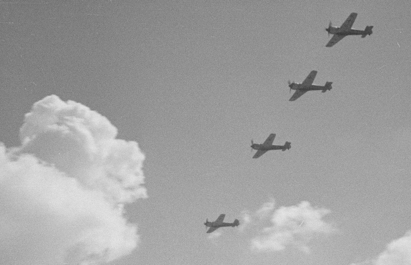 Focke Wulf Fw 190 returning from a combat mission in June 1944