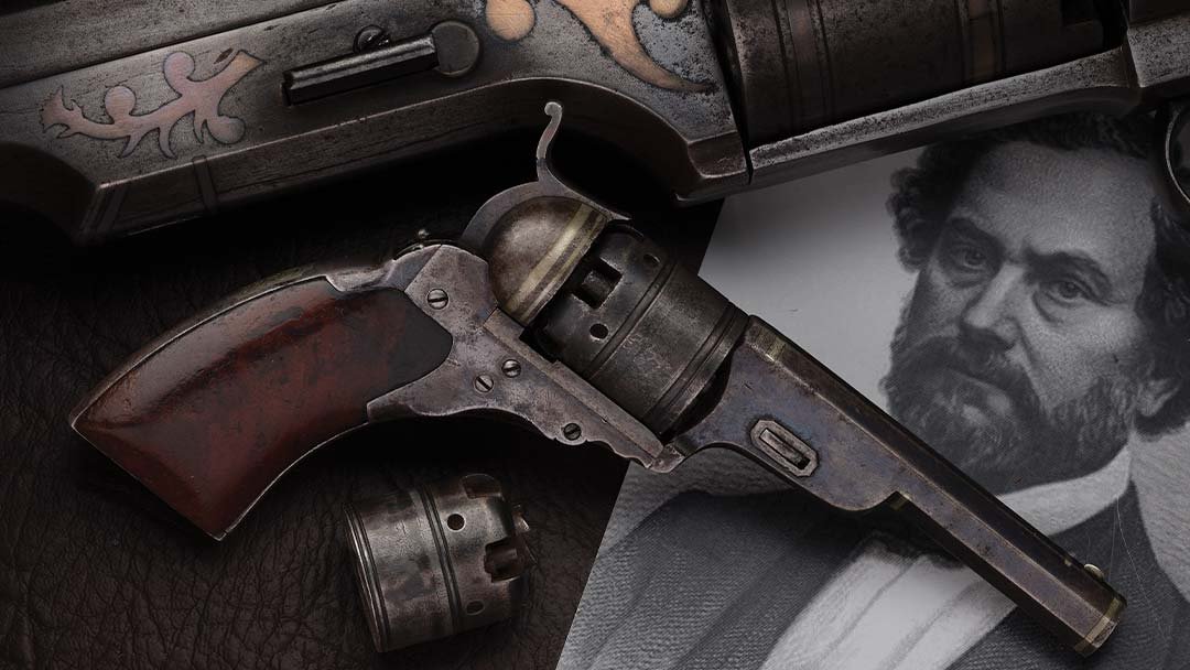 Rare-Documented-German-Silver-Banded-Patent-Arms-Manufacturing-Co-Baby-Paterson-No.-1-Pocket-Model-Percussion-Revolver-with-Extra-Cylinder