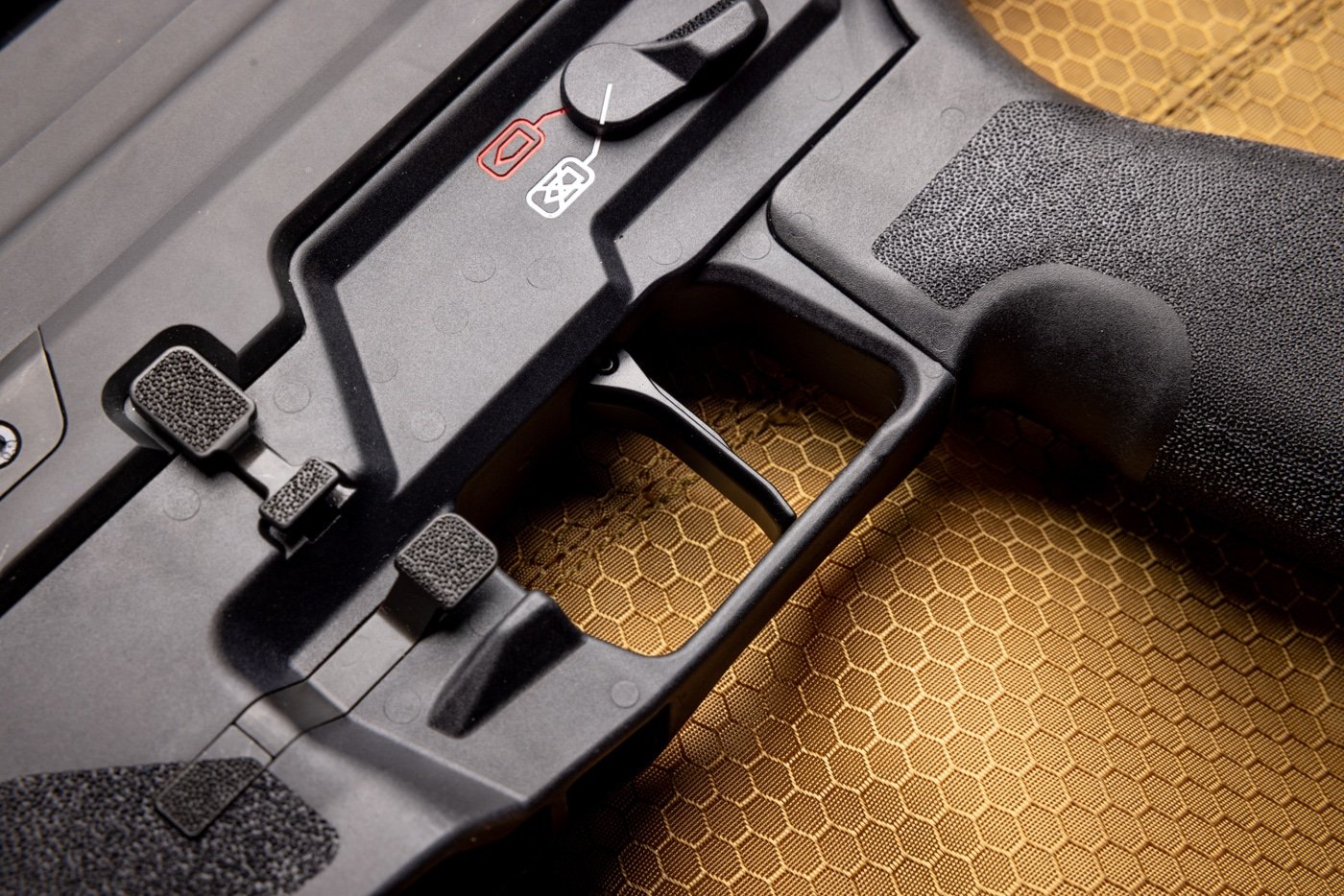 The Springfield Armory trigger, shown here, is flat-faced allowing for more pleasant and accurate shooting. This is typically an expensive upgrade, but it is included standard on the Kuna. Compared to SIG Sauer and Smith & Wesson, the Kuna is a much better value and offers a more diverse range of features while surpassing both for reliability.