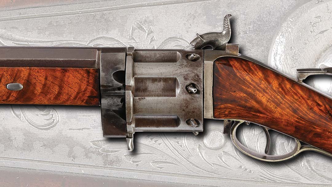 W-H-Boss-Marked-Miller-Patent-Billinghurst-Type-Percussion-Revolving-Rifle