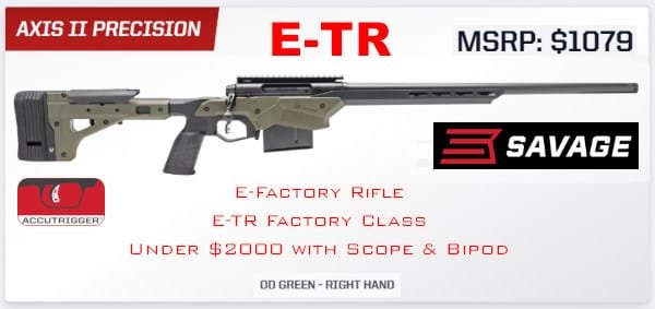 F-Class e-tr savage axis II E-Class E-Open claming rules cost limit high power NRA
