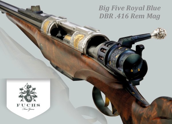 fuchs Szecsei double barrel safari rifle fine engraving