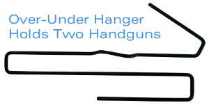 hand gun storage solution under shelf handgun hanger coated wire