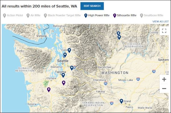 shooting sports event calendar ssusa.org seattle Washington nra map search