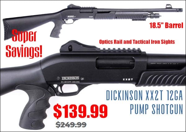 12ga defensive dickinson xx2T pump shotgun sale discount