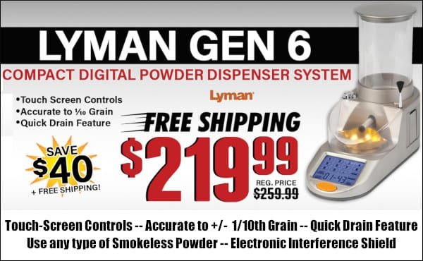 lyman powder dispenser Gen6