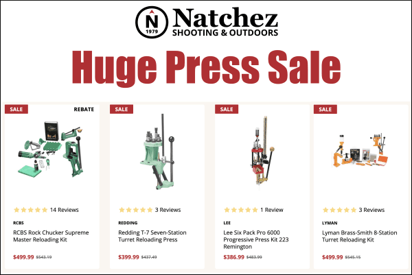 reloading press sale