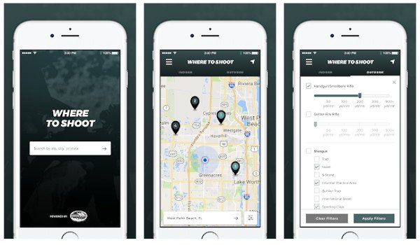 where to shoot mobile app nssf range locator software