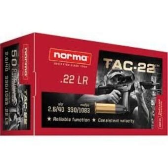 Norma TAC-22 22LR 40gr Ammunition - 500RDS