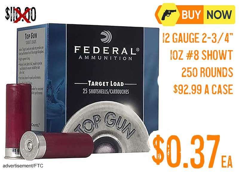 federal-top-gun-12gauge-2-3/4″-shotshell-1oz-250-rounds-$92.99