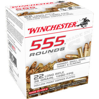 Winchester Target & Small Game 22LR 36gr Ammunition - 555Rounds