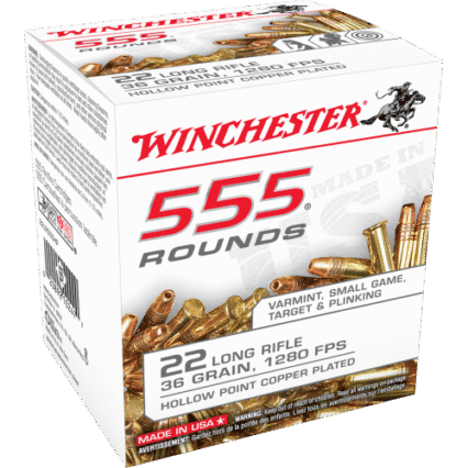 Winchester Target & Small Game 22LR 36gr Ammunition - 555Rounds