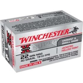 Winchester Super-X 22 Win Mag 40gr JHP Ammunition