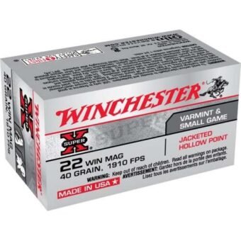 Winchester Super-X 22 Win Mag 40gr JHP Ammunition