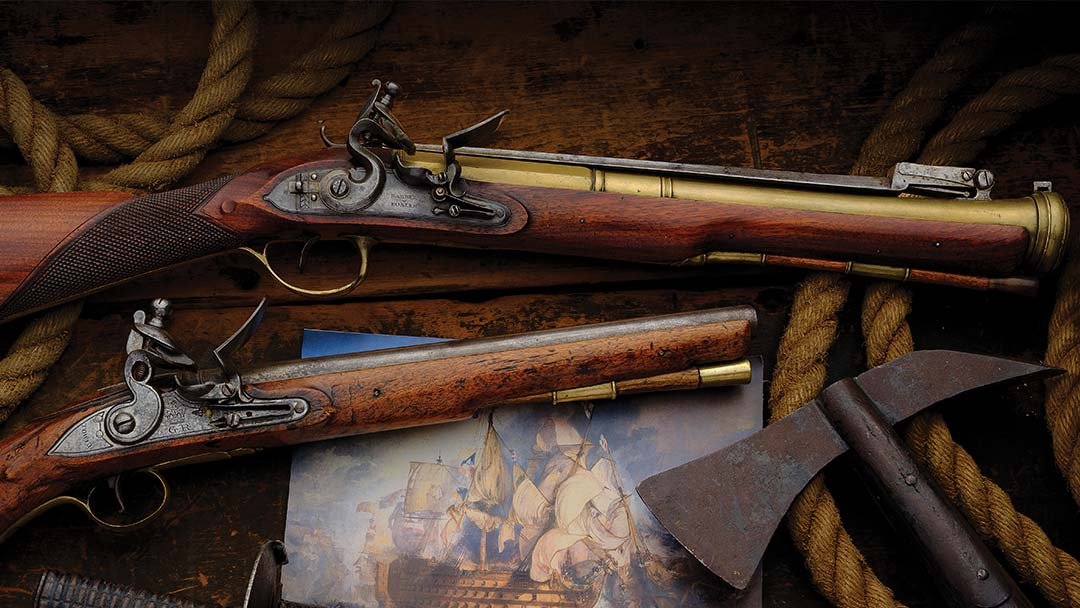 British-Sea-Service-Brass-Barrel-Flintlock-Blunderbuss
