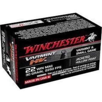 Winchester 22WinMag 30gr JHP Ammunition