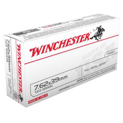 WINCHESTER USA 7.62x39mm 123Gr Full Metal Jacket 200 Rifle Ammo (Q3174)