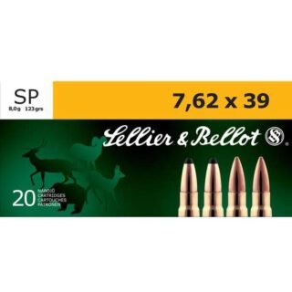 SELLIER & BELLOT 7.62x39mm 123 Grain SP Ammo, 200 Round Box (SB76239B)